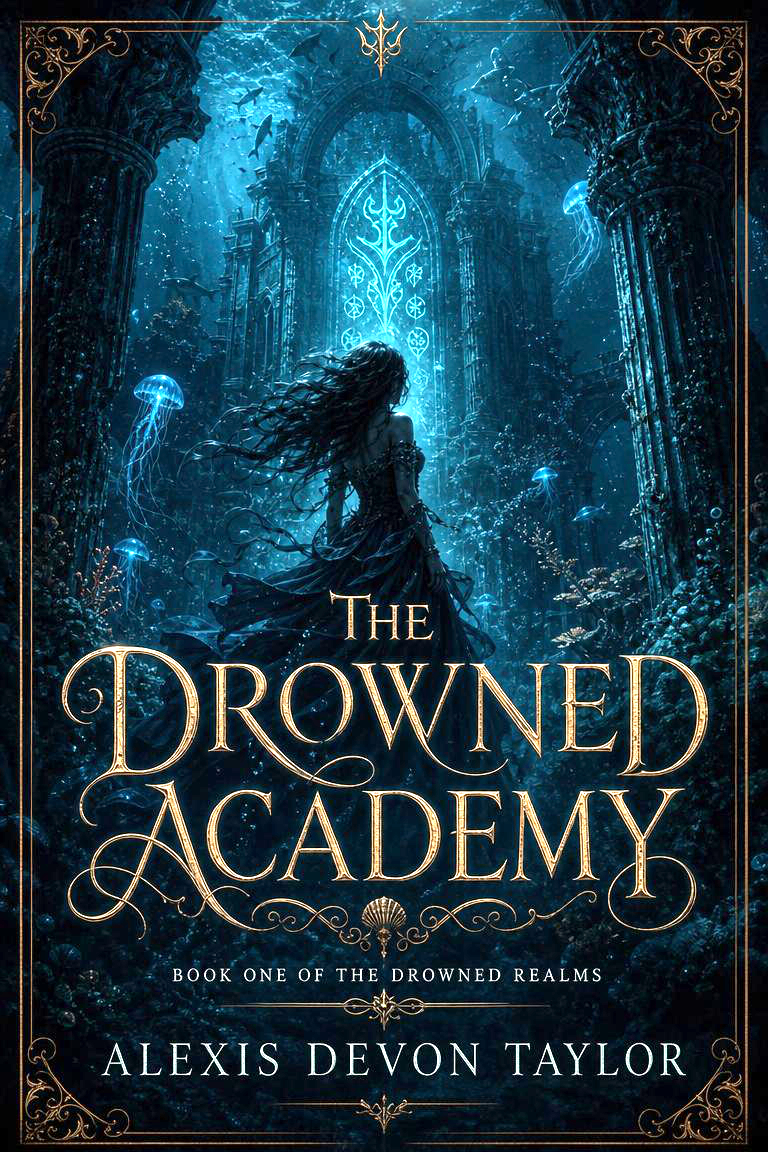 Book cover: The Drowned Academy, Book One of The Drowned Realms